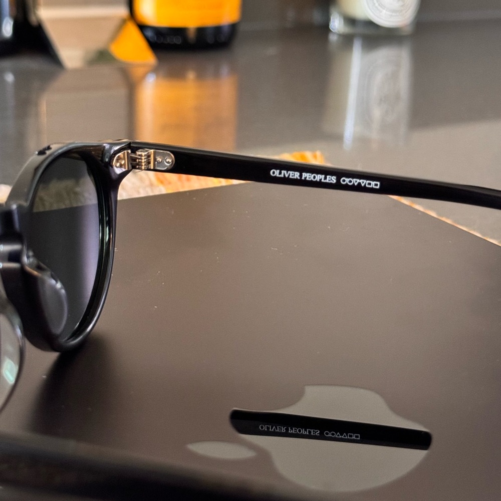 Oliver Peoples — Gregory Peck Sunglasses — Black - Picture 2 of 5